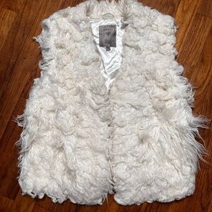 Guess Cream Faux Fur Vest